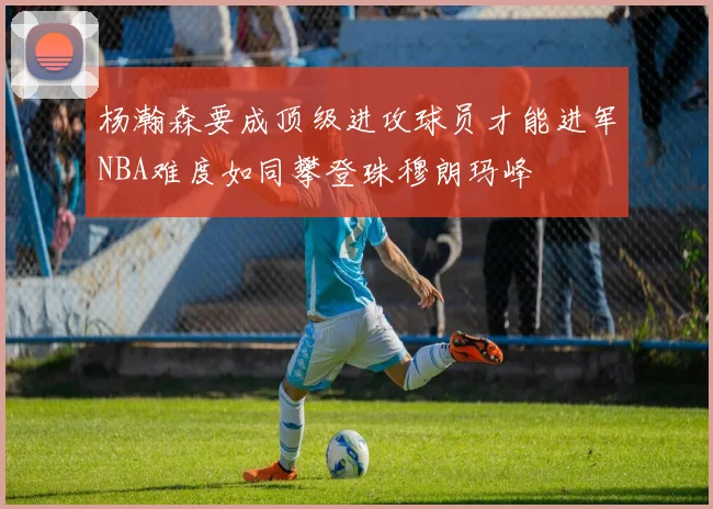 杨瀚森要成顶级进攻球员才能进军NBA难度如同攀登珠穆朗玛峰