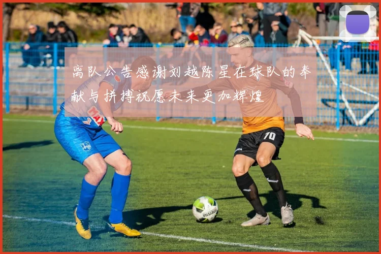 离队公告感谢刘越陈星在球队的奉献与拼搏祝愿未来更加辉煌